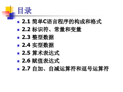 [其它考试]全国计算机等级考试二级C语言_第二章 C程序设计的初步知识