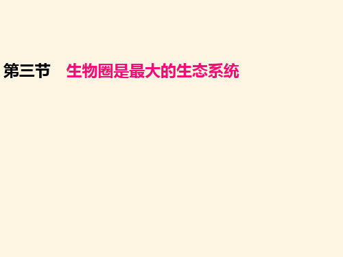 最新人教版七年级上册生物精品课件-1.2.3生物圈是最大的生态系统