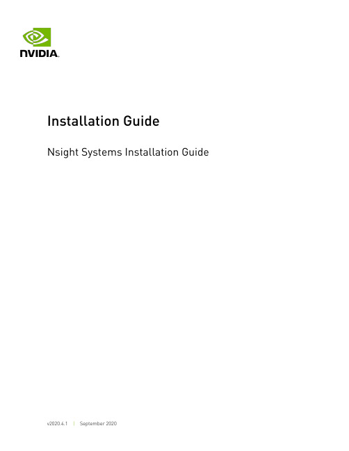 NVIDIA Nsight Systems安装指南 v2020.4.1说明书