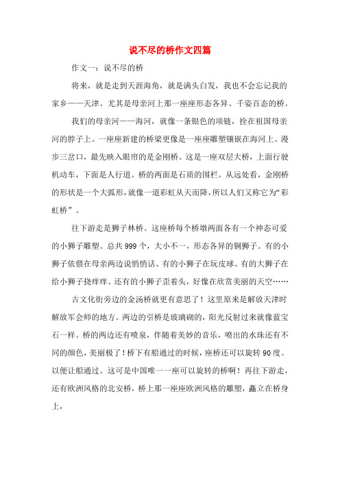 说不尽的桥作文四篇