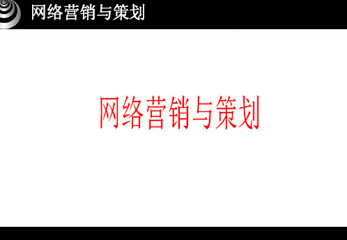 网络营销与策划第十章