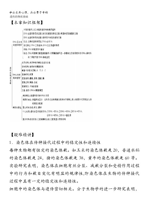 高中生物全套导学案：第6章 遗传的物质基础(人教版)