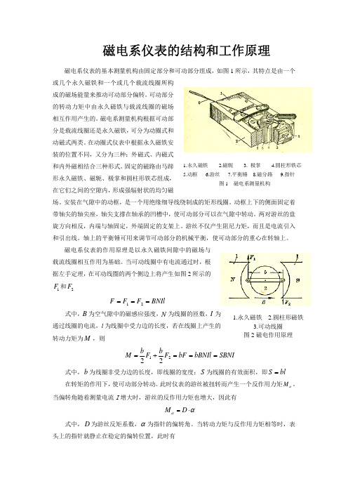 磁电系仪表的结构和工作原理