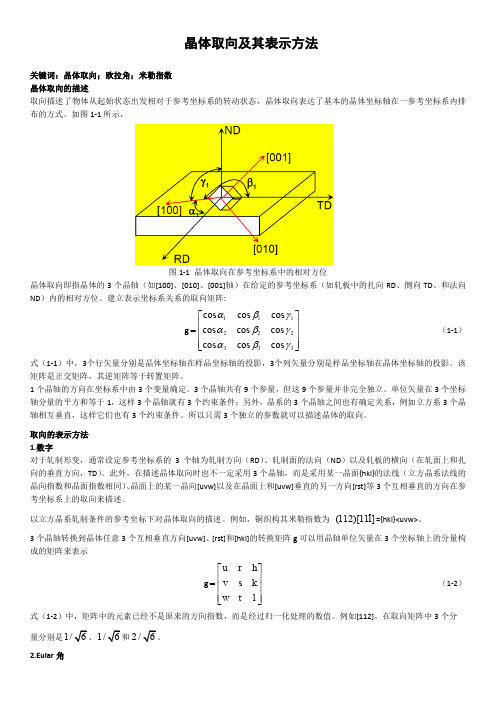 晶体取向及其表达方式