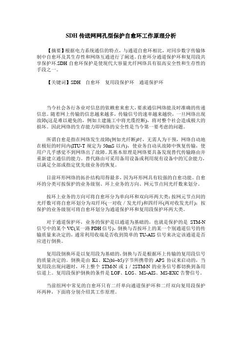 SDH传送网网孔型保护自愈环工作原理分析