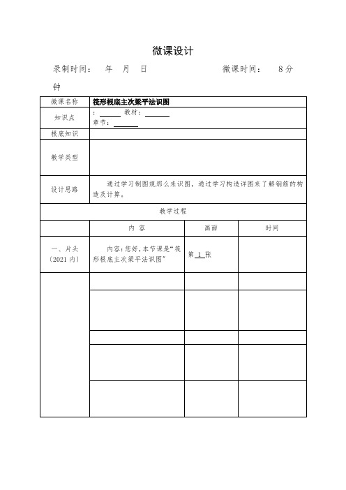 工程造价专业《脚本设计(筏形基础主次梁平法识图)》