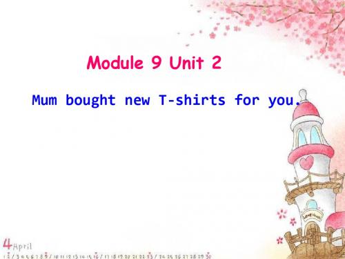 2019版五年级英语下册Module9Unit2MumboughtnewT_shirtsforyou教学课件外研版(三起)