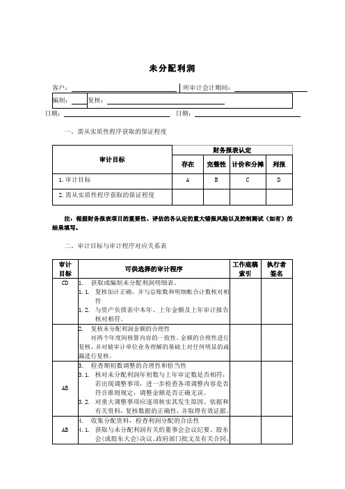 QY04-未分配利润