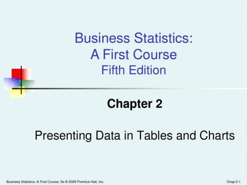 应用统计学英文课件 Business Statistics Ch02 Presenting Data in Tables and Charts