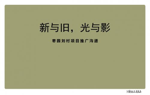 2019西安枣园刘村项目推广沟通 65P