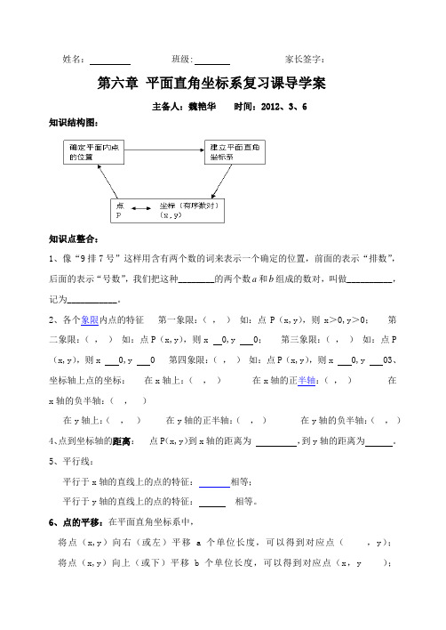 平面直角坐标系知识点整合