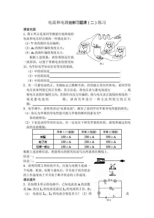 电流和电路创新习题课(二)练习