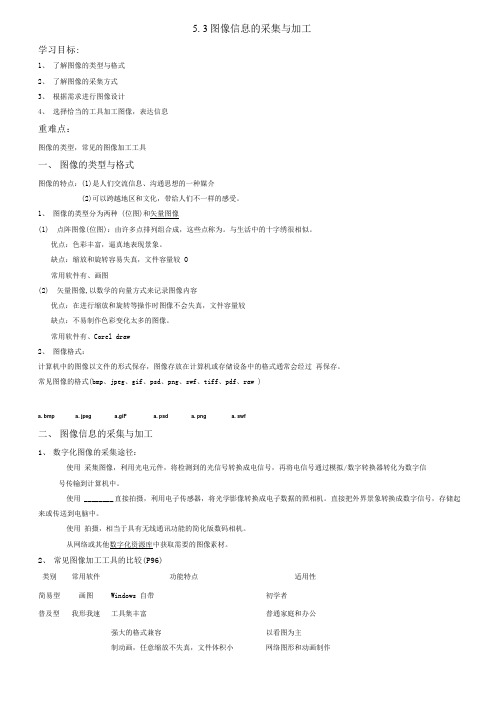 53图像信息的采集加工【学案】.doc