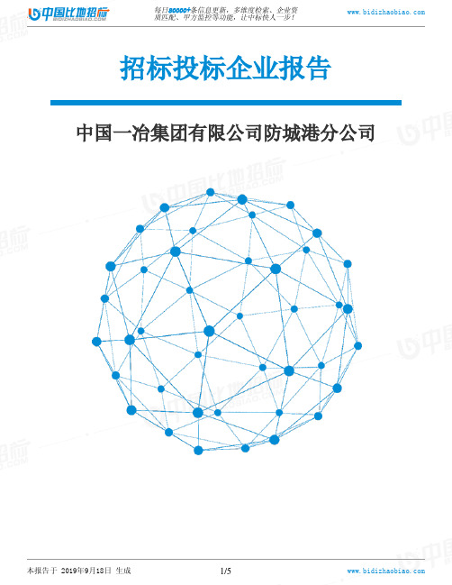 中国一冶集团有限公司防城港分公司_招标190920