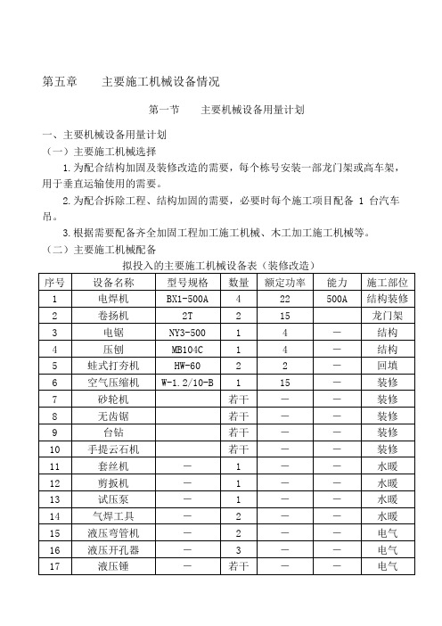 6、主要施工机械设备情况(171-174)