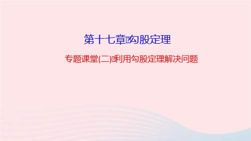 数学八年级下册第十七章勾股定理专题课堂二利用勾股定理解决问题作业课件 新人教版