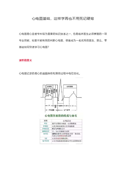 心电图基础,这样学再也不用死记硬背