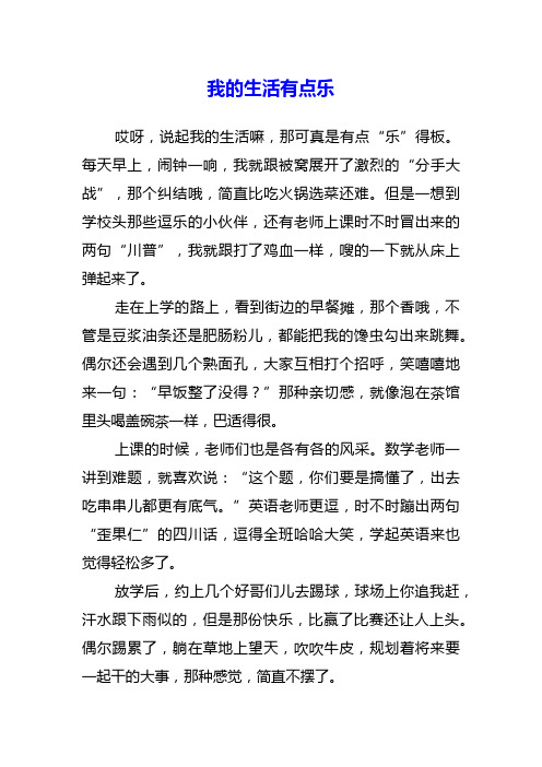 我的生活有点乐550字作文