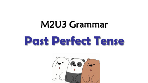 高一英语 M2U3 Grammar 过去完成时