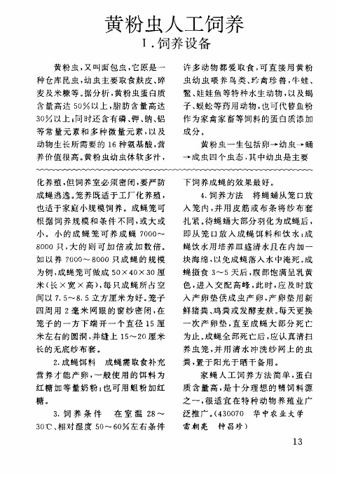 黄粉虫人工饲养——Ⅰ.饲养设备