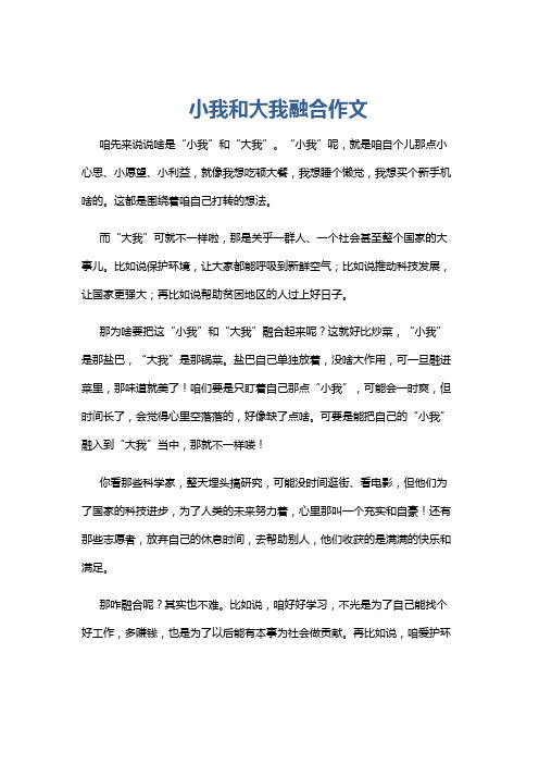 小我和大我融合作文