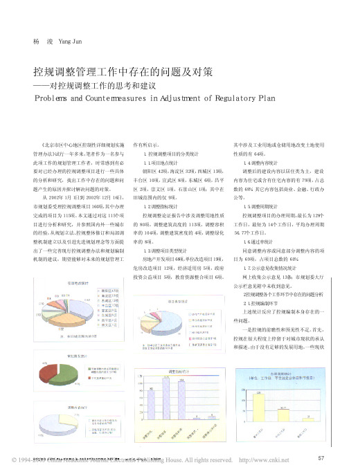 控规调整管理工作中存在的问题及对策