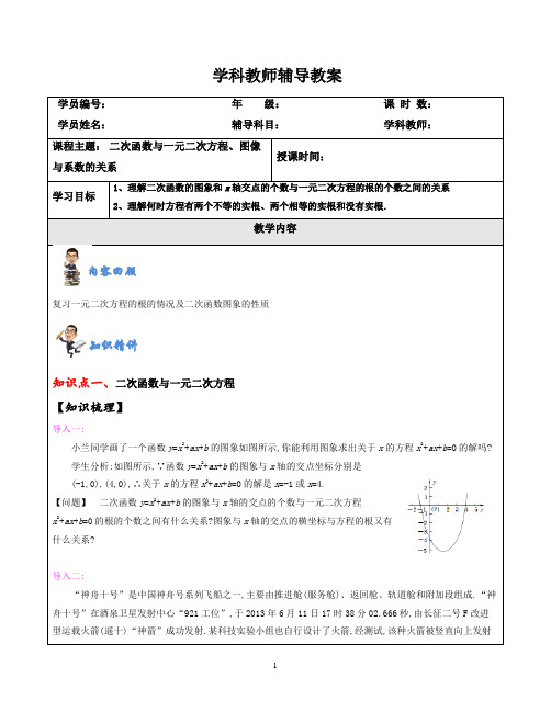 八升九--18、二次函数与一元二次方程、图像与系数的关系