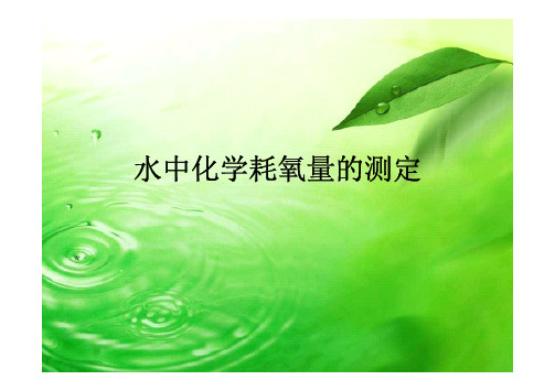 水中化学耗氧量的测定