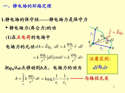 华南师范大学电磁学第一章 静电学的基本规律(电势与静电能)