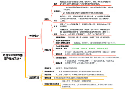 一建市政-实务知识点总结-道路10-道路大修维护及路面改造施工技术