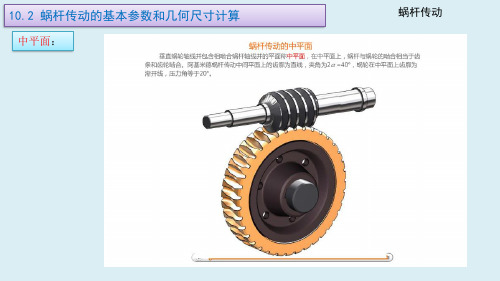 机械设计基础课件10-02蜗杆传动的基本参数和几何尺寸计算