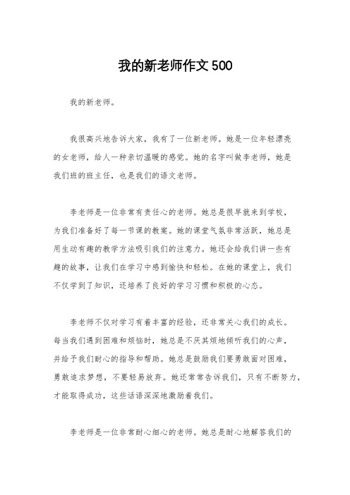 我的新老师作文500