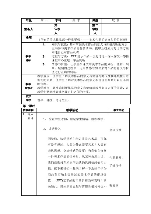 美术作品的意义与价值判断