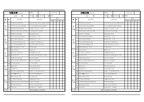 5S 检查表