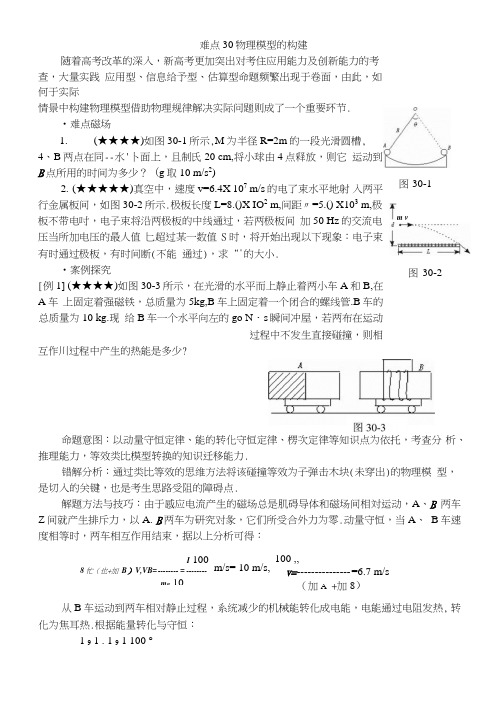 高考物理复习知识点难点汇总难点30物理模型的构建.doc