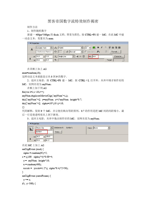 黑客帝国数字流特效制作揭密