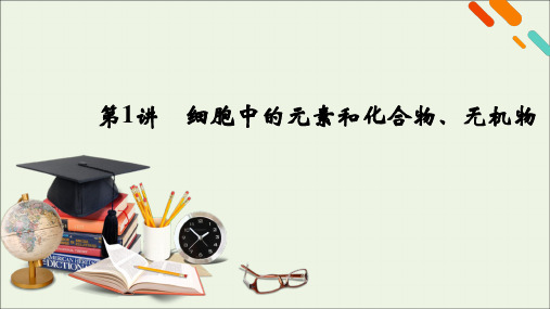 新高考2021高考生物一轮复习第1单元细胞的分子组成第1讲细胞中的元素和化合物无机物课件人教版