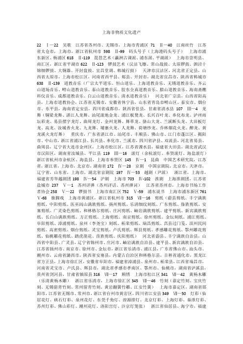 上海非物质文化遗产