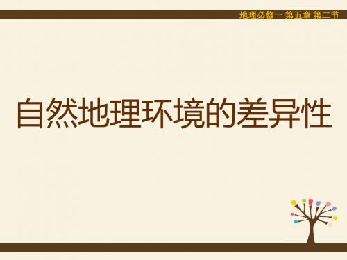 高一地理 5.2 自然地理环境的差异性(共24张PPT)