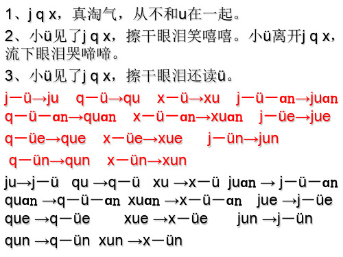 一年级上声母韵母表拼音汇总ppt课件