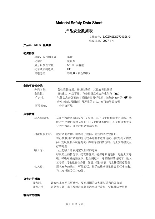 MSDS-弘田_50HF