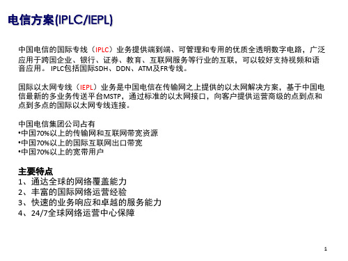 中国电信国际专线技术方案-文档资料