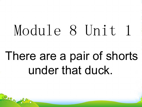 外研一年级英语下Module8U1Theresapairofshortsunderthatduck4