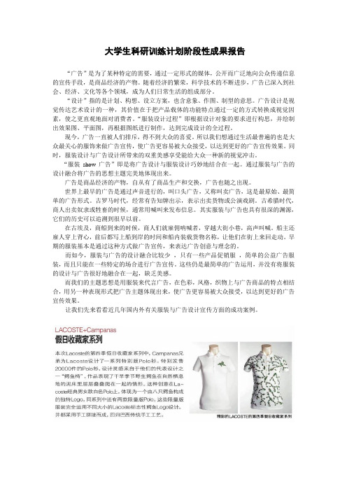 大学生科研训练计划阶段性成果报告