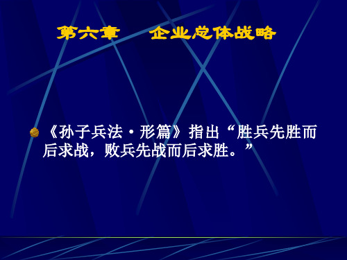 企业总体战略培训课程(PPT 38页)