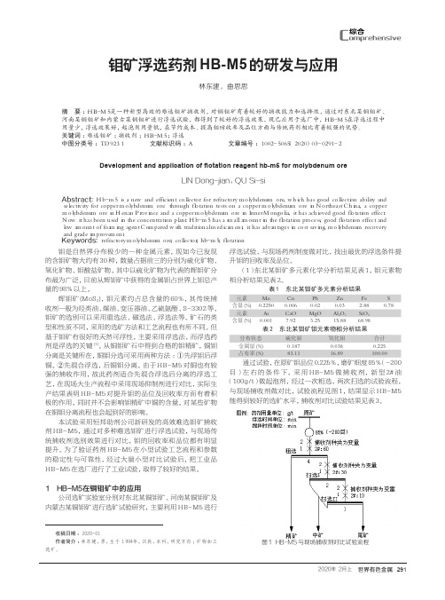 钼矿浮选药剂HB-M5的研发与应用