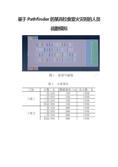 基于Pathfinder的某高校食堂火灾时的人员疏散模拟