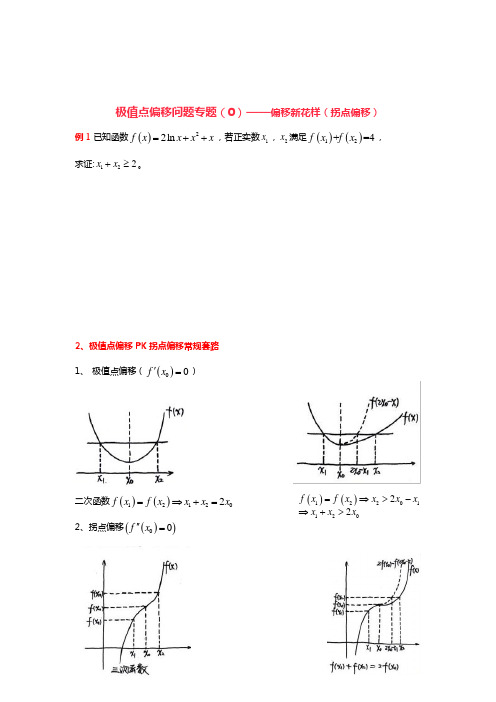 极值点偏移问题专题(一)