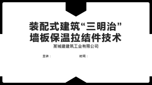 装配式建筑“三明治”墙板保温拉结件技术