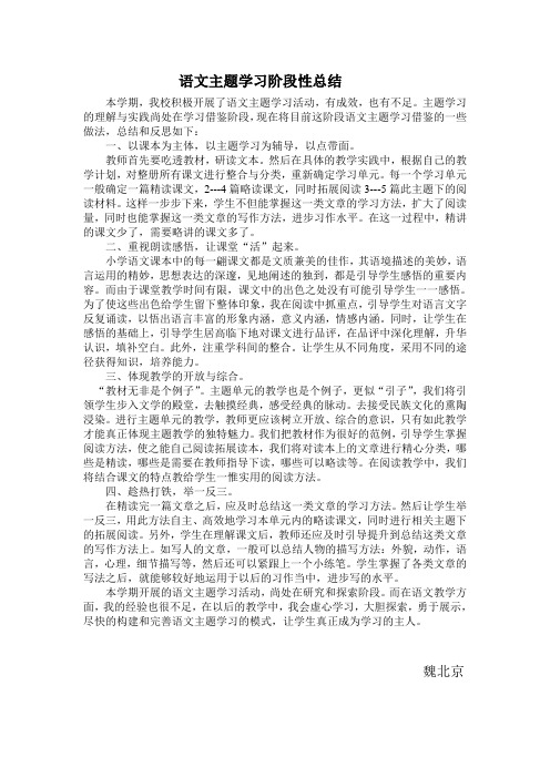 语文主题学习总结